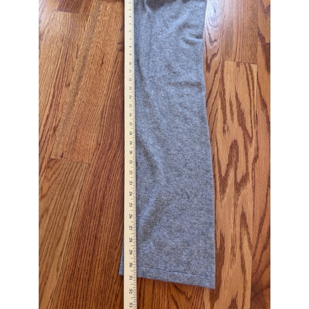 Saks Fifth Avenue 100% Cashmere Lounge Pants Gray Drawstring Straight Leg Small - Picture 4 of 7
